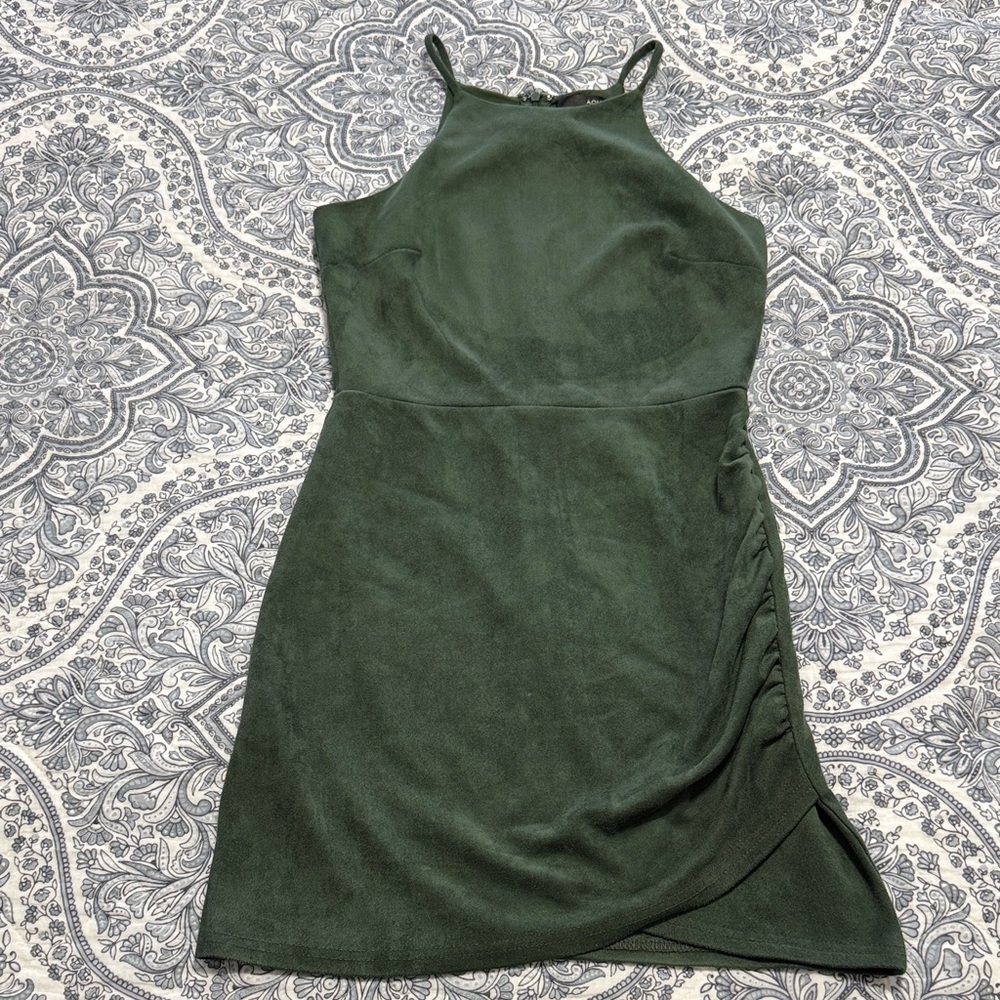 Aqua Forest Green Mini Dress